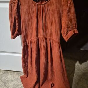 Chic Rust Midi Dress